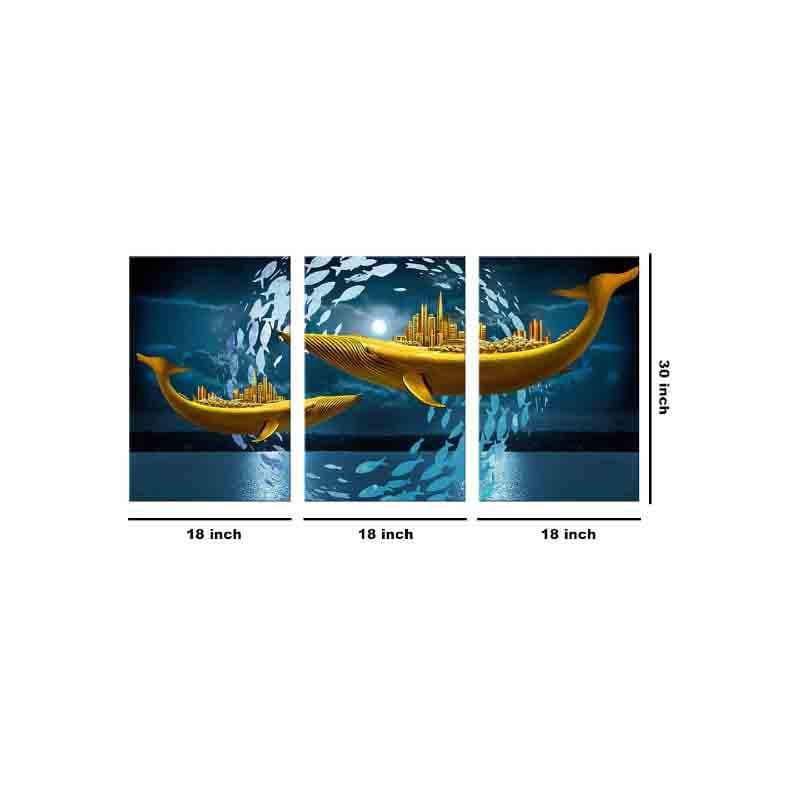 Shark Tank Poly Canvas Wall Art - Set of Three media 7