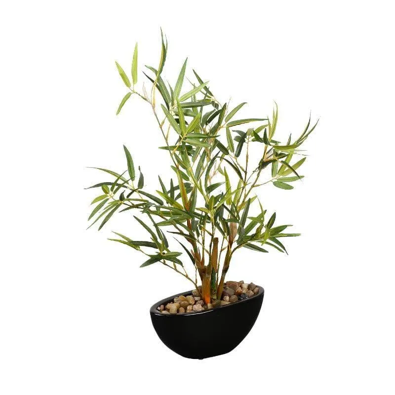 Faux Bamboo Bonsai In Bowl Pot - 38 cms media 3