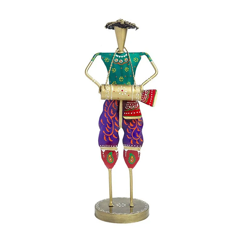 Decorative Man With Dhol Showpiece media 3