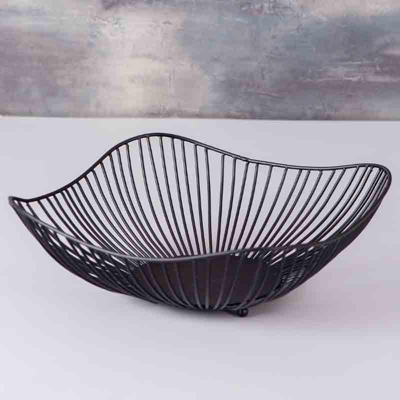Elegant Black Metal Fruit Basket media 5