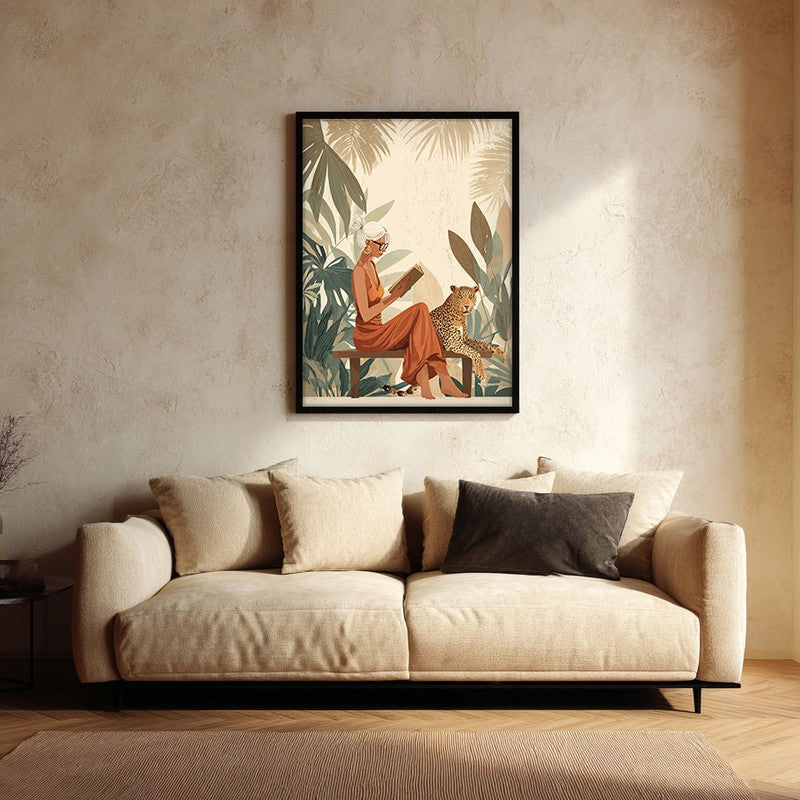 Elowen Canvas Wall Painting With Black Frame