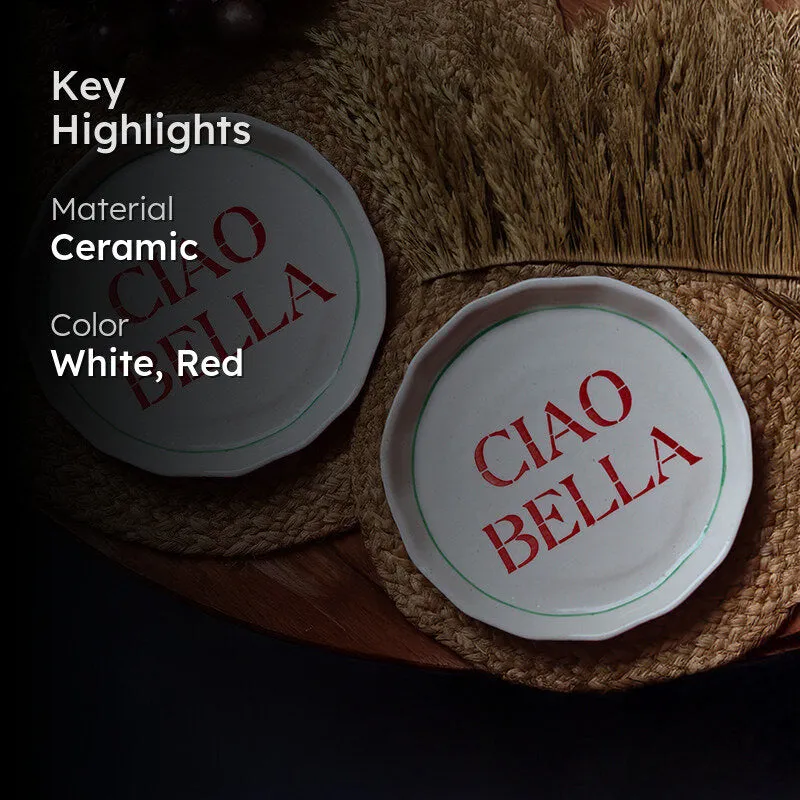 Ciao Bella Ceramic Quarter Plate - Set Of Two media 2