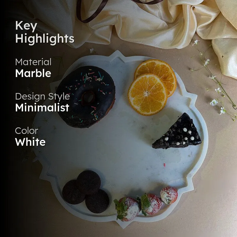 Marbre Floral Marble Platter media 2