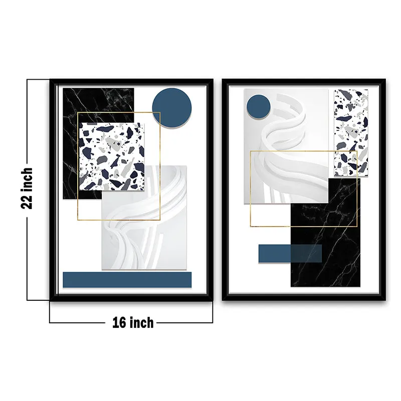 Mono Geometry Wall Art - Set Of Two media 4