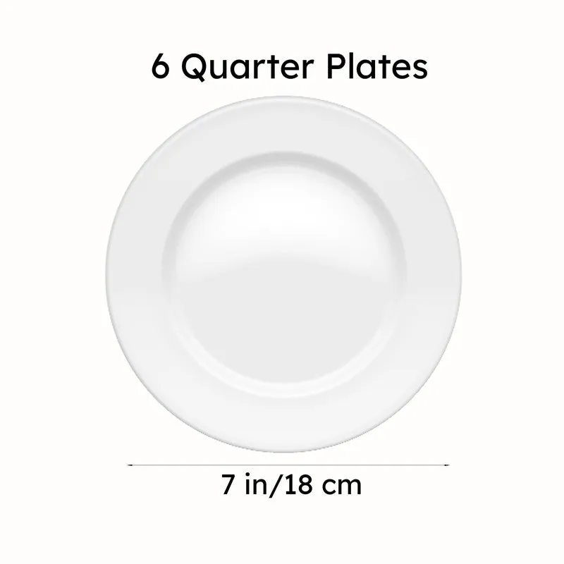 Single white quarter plate size illustration