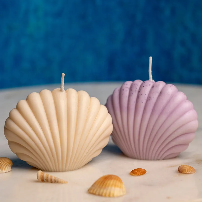 Seashell Lavender Scented Candle - Set Of Two media 4