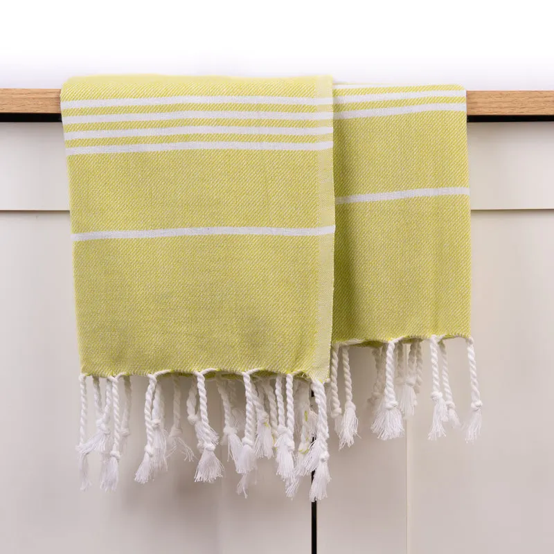 Luxe Linen Bath Towel - Pastel Green media 1