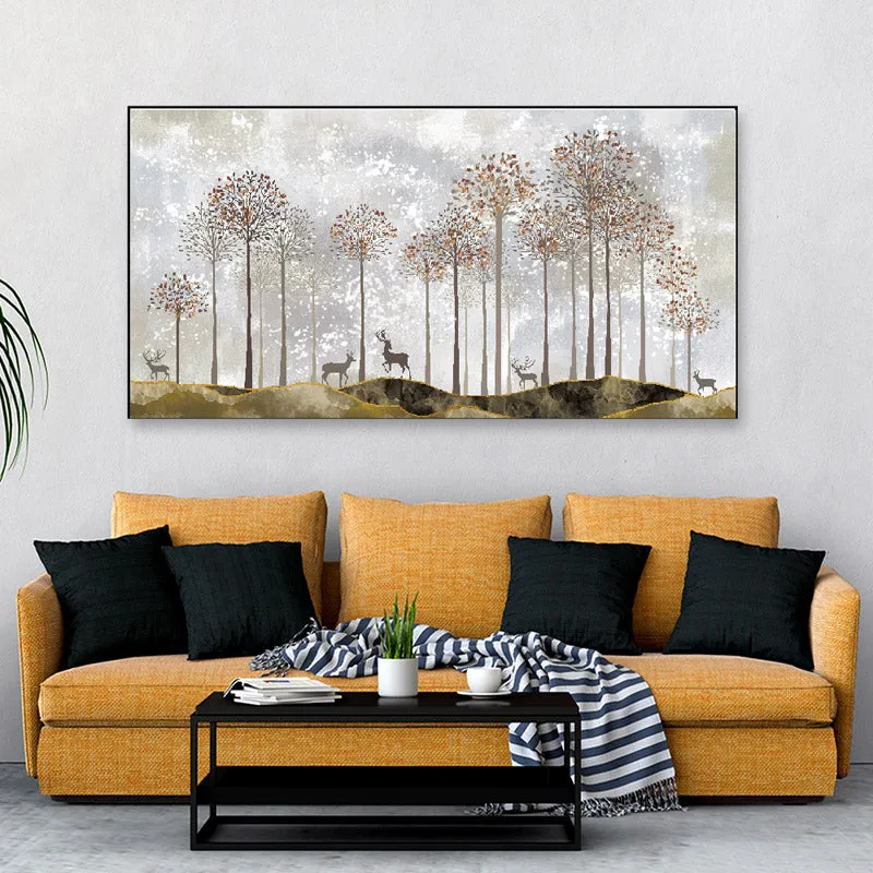 Golden Forest Canvas Wall Painting media 1