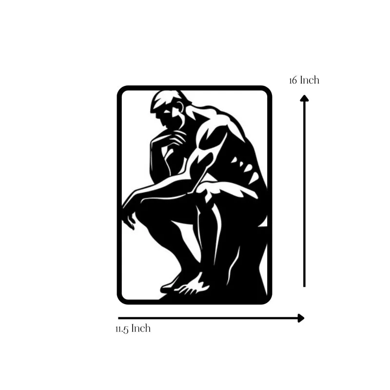 The Thinker's Silhouette Iron Wall Accent media 5