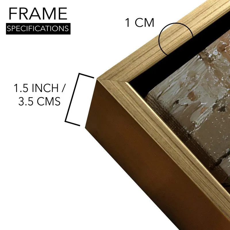 Ancient Ochre Canvas Wall Painting With Frame media 6