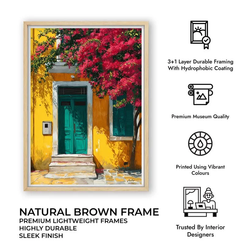 Garden Escape Canvas Wall Painting - Brown Frame media 10