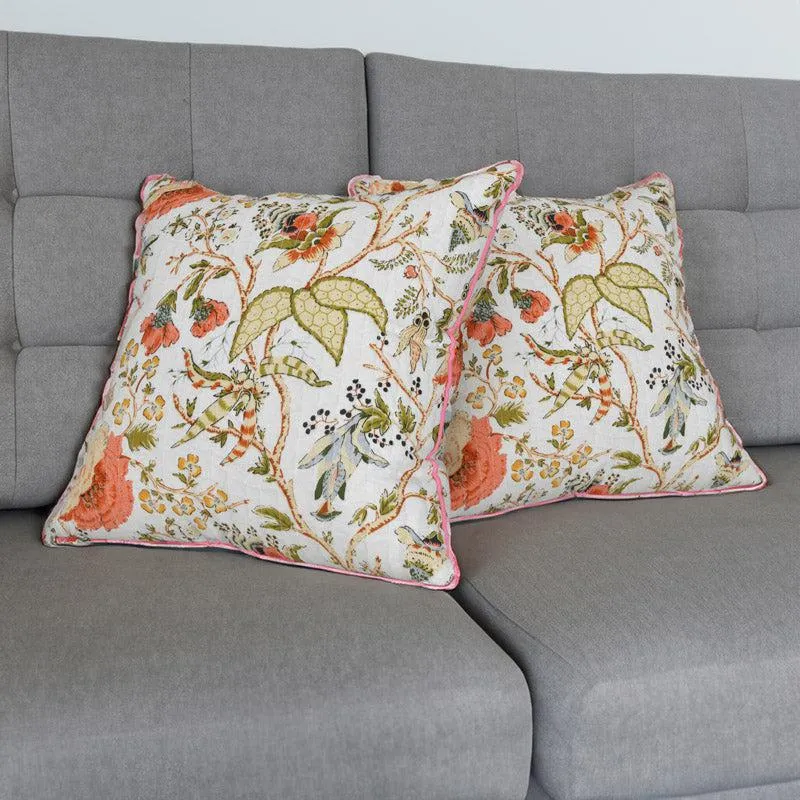 Mehan Floral Cushion Cover - Set Of Two media 1