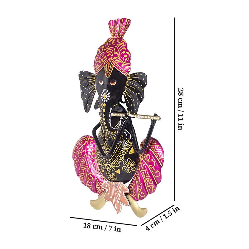 Ganesh Handcrafted Iron Wall Accent - Pink media 8