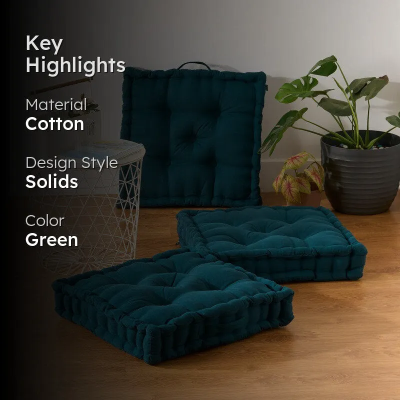 Marlon Floor Cushion (Botanical Green) - Set Of Three media 2