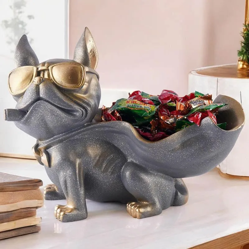 Sir Barks-a-lot Painted Polyresin Show Piece - Grey media 1