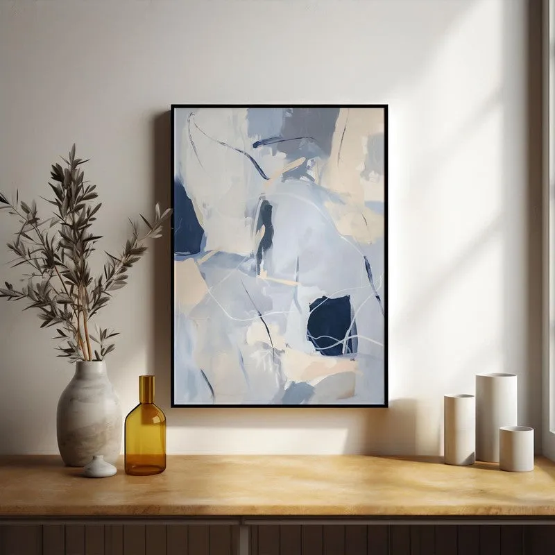 Cobalt Flux Framed Canvas Wall Painting media 5