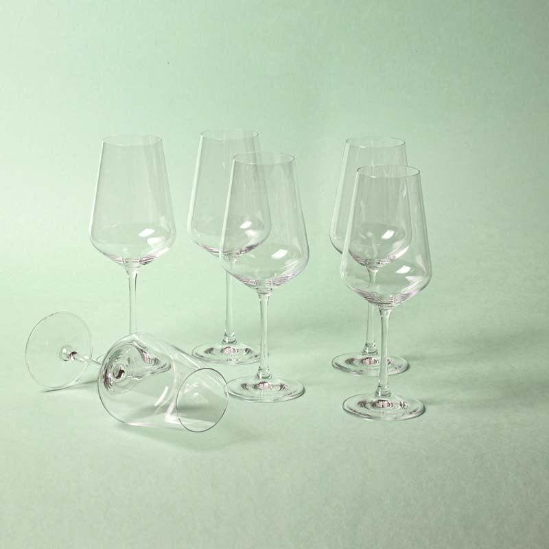 Nappa Bohemia Crystal Red Wine Glasses (450 ml) - Set of Six image 4