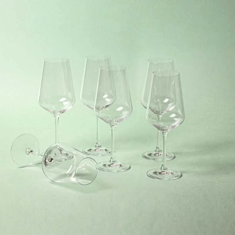 Nappa Bohemia Crystal Red Wine Glasses (450 ml) - Set of Six media 4