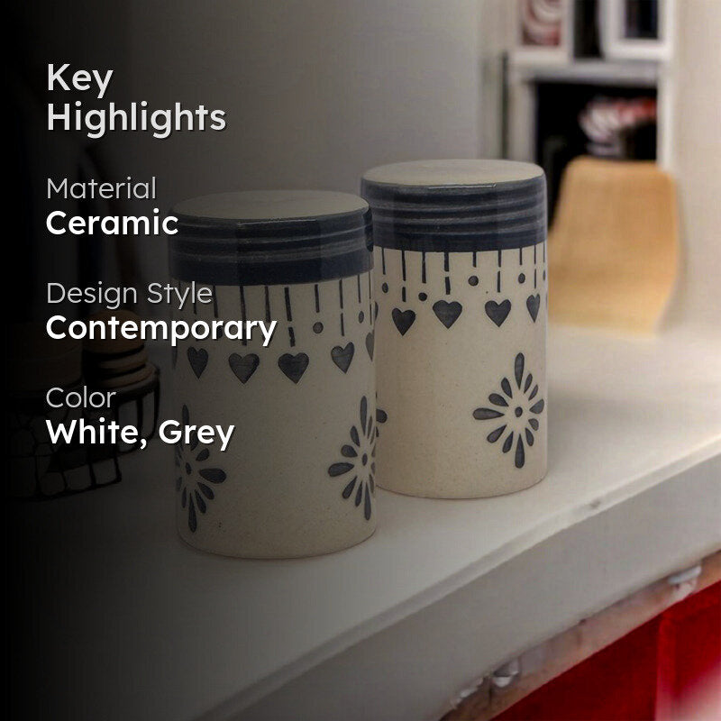Ambar Ceramic Salt & Pepper Shaker (80 mL Each) - Set Of Two media 2