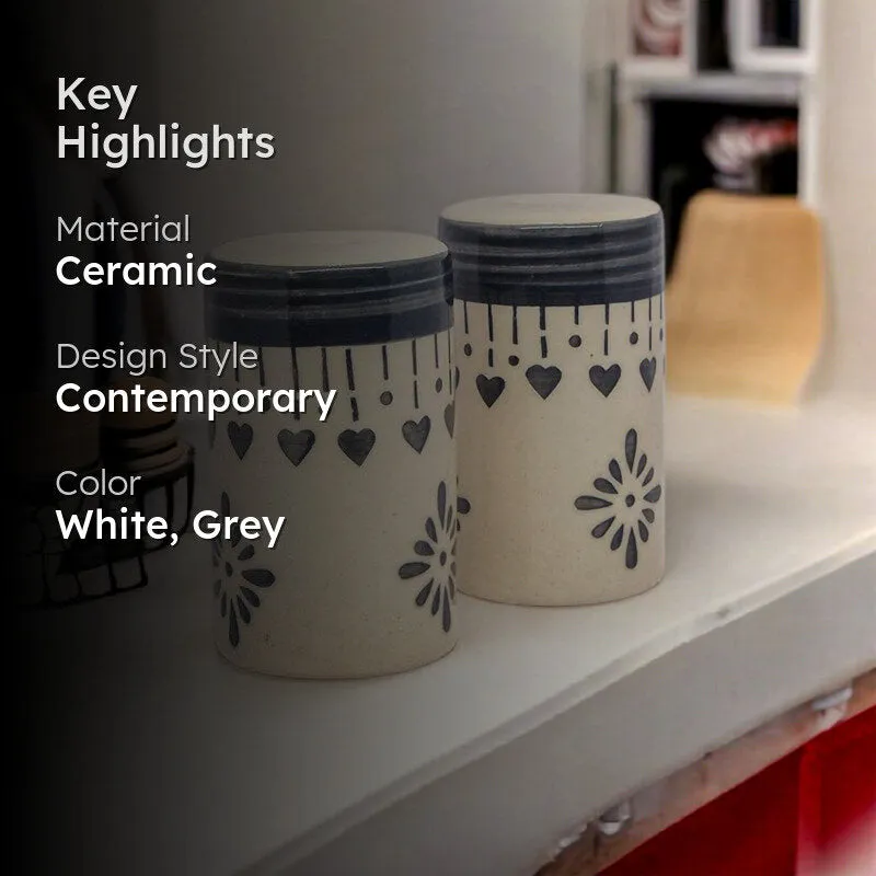 Ambar Ceramic Salt & Pepper Shaker (80 mL Each) - Set Of Two media 2