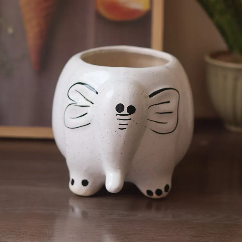 Adorable Pachyderm Ceramic Planter media 5