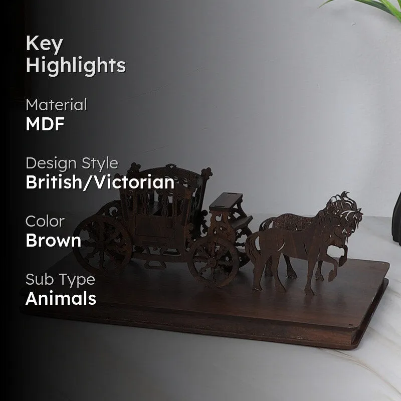 Regal Chariot Showpiece - Dark Brown media 2