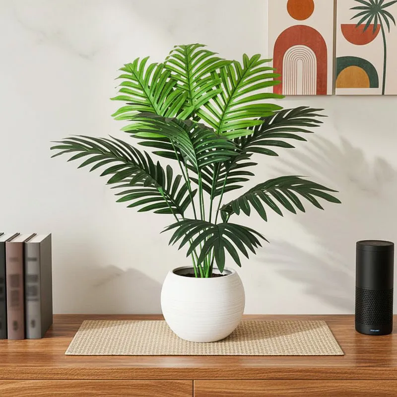 Faux Areca Laceolata Plant without Pot - 55 Cms media 1
