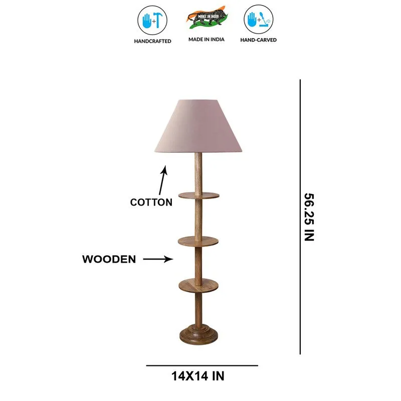 EclipseNova Light Wooden Floor Lamp - Grey media 8