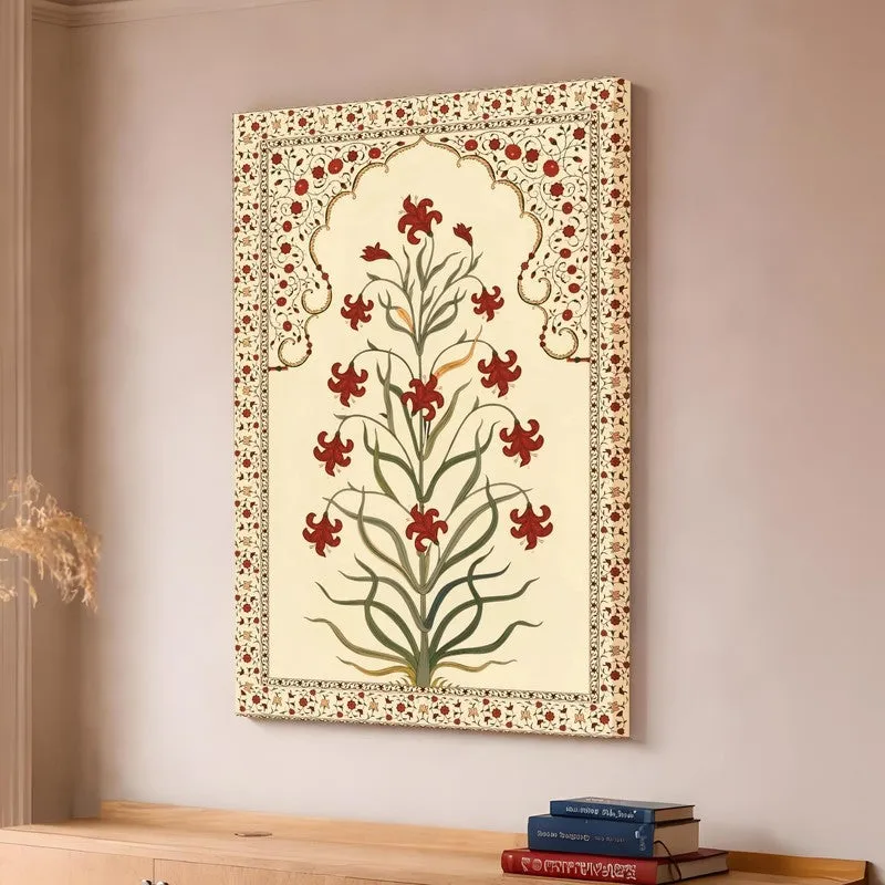Festive Ethnic Flora Canvas Wall Art media 4