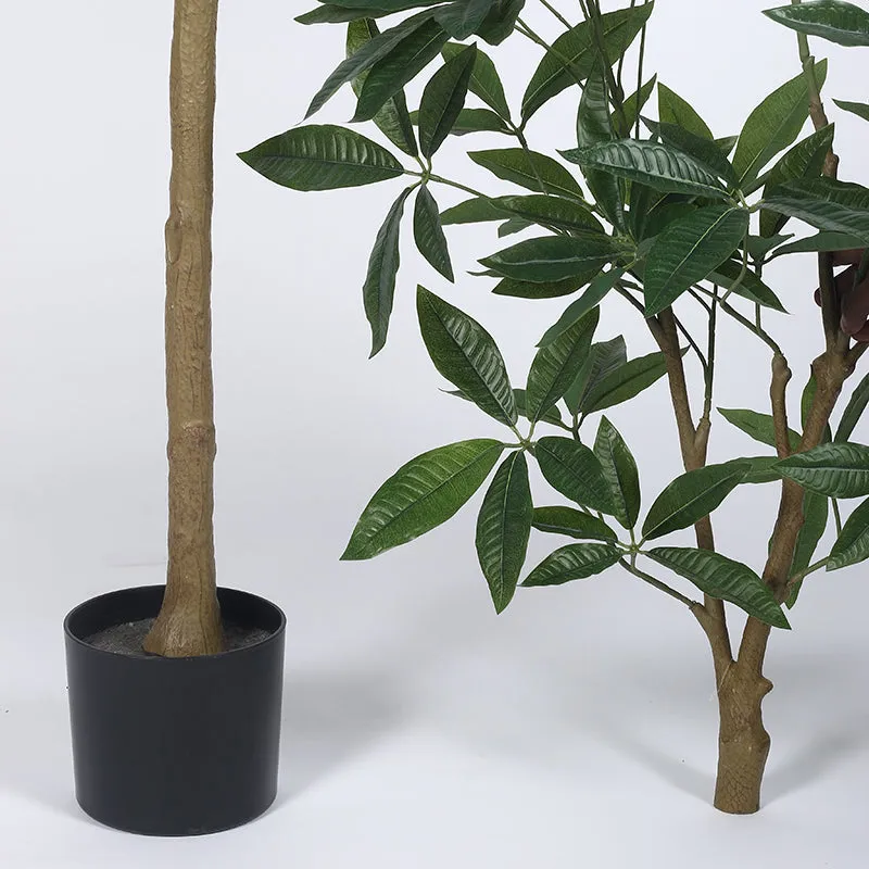 Frivala Artificial Chestnut With Black Plastic Pot - 5.6 Feet media 5