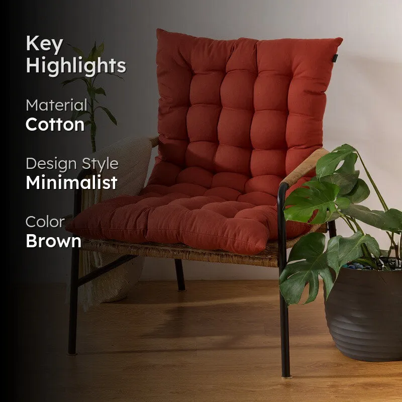 Travis Cotton Floor Cushion - Terracotta Brown media 2