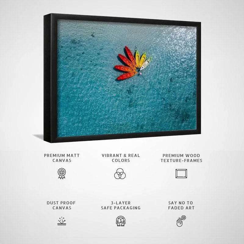 The Flower Canvas Wall Painting - Black Frame media 5