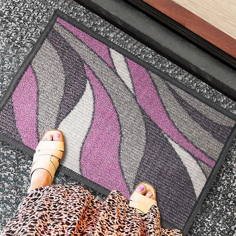 Hiro Abstract Nylon Door Mats - Grey media 3