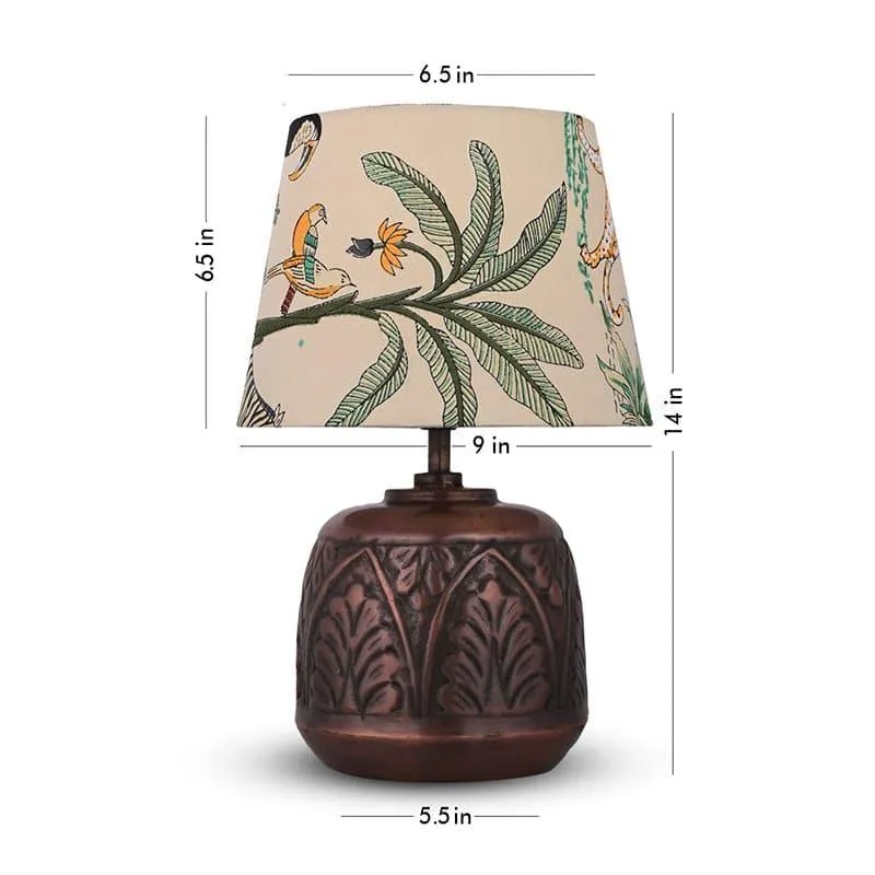 Fiza Etched Fabric Table Lamp - Multicolor media 4