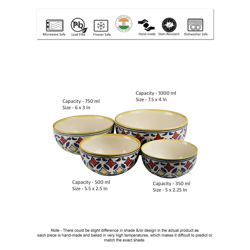 Ruhani Serving Bowl (1L/750 mL/500 mL/350 mL) - Set Of Four media 7