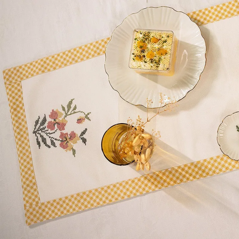 Golden Flora Cotton Table Runner media 6