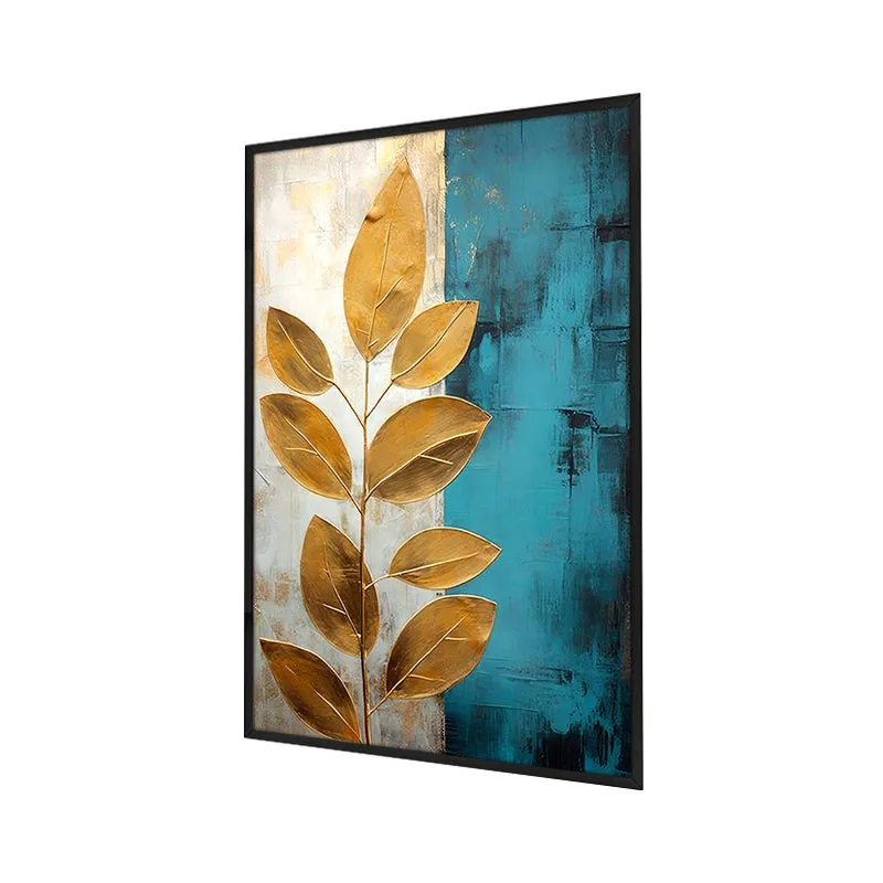 Leaves of Light Wall Painting With Frame media 3