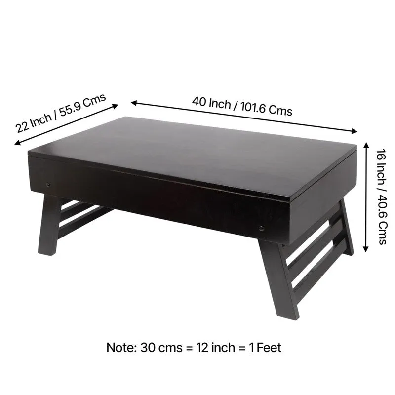 Arvion Sheesham Wooden Center Table - Black media 12