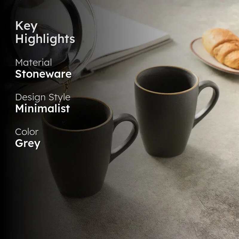 Matte Stoneware Coffee Mug (300 mL Each) - Set Of Two media 2