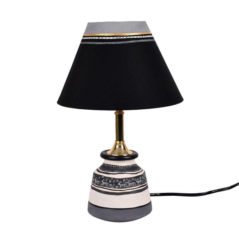 Abdel Terracotta Table Lamp - Black,White media 4