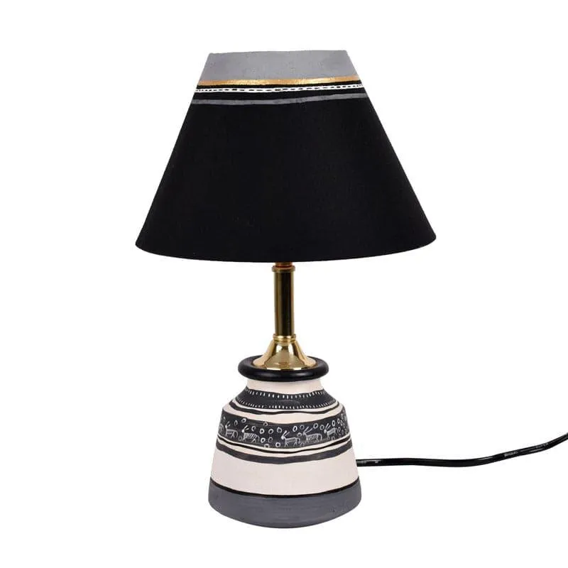 Abdel Terracotta Table Lamp - Black,White media 4