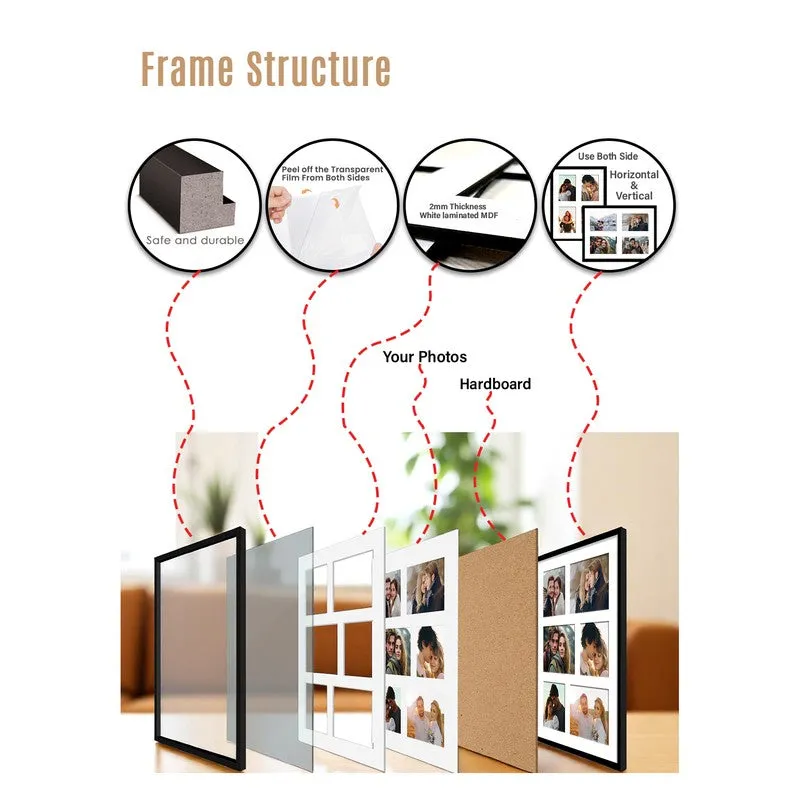 Memory Collage Photo Frame - Beige media 4