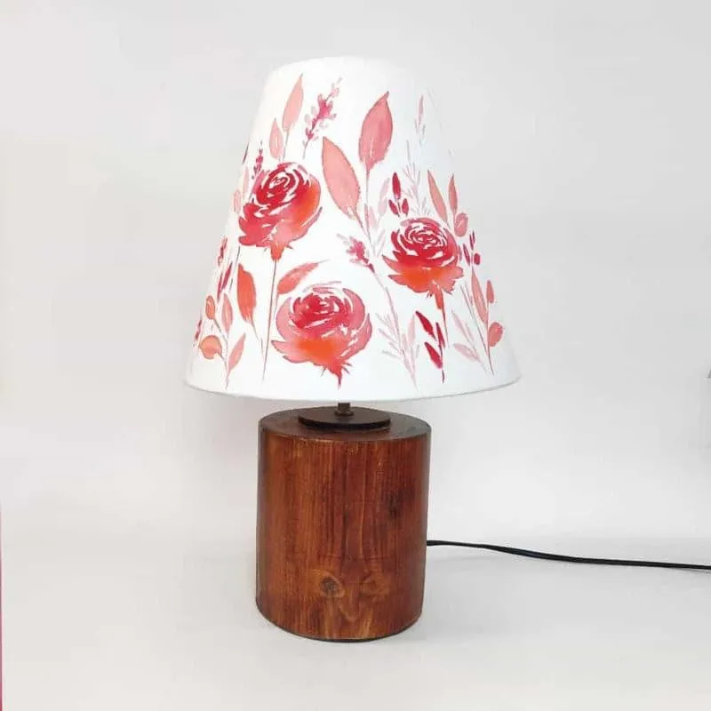 Florina Bloom Handpainted Fabric Table Lamp - Multicolor media 5