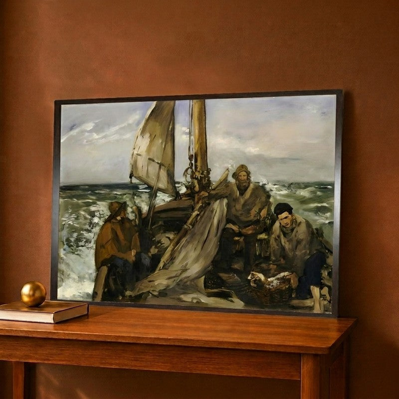 The Workers of the Sea 1873 Canvas Wall Painting - 12 x 9 Inches