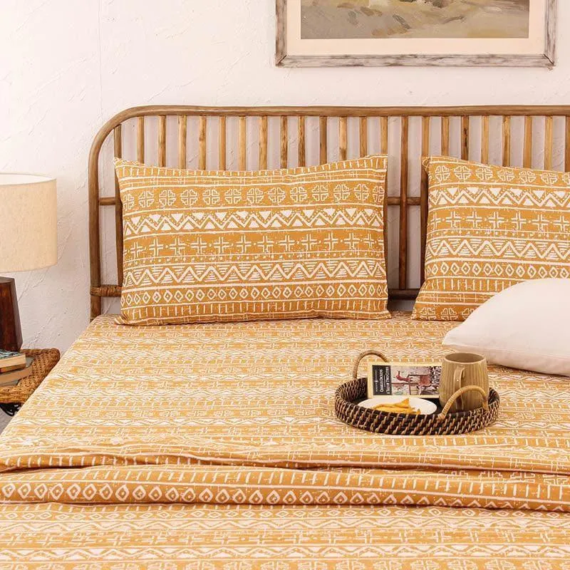 Dream Drift Cotton Duvet Cover Bedding Set - Yellow media 3