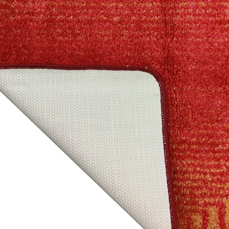 Grivon Abstract Micro Fiber Area Rug - Red,Beige media 6