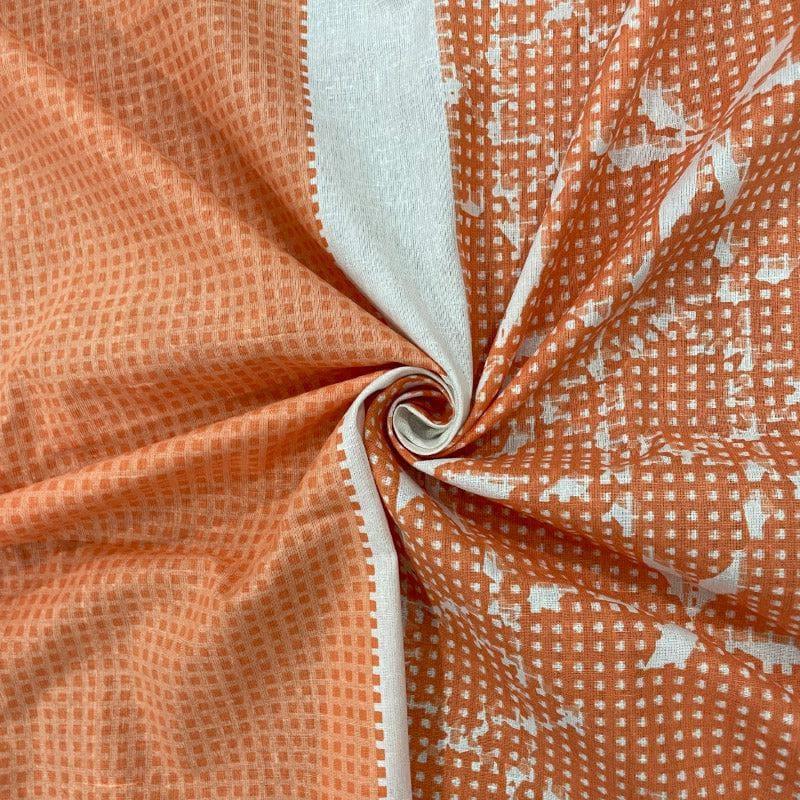Swayam Amaresse Striped Cotton Bedsheet (Rust) - 160 TC media 4
