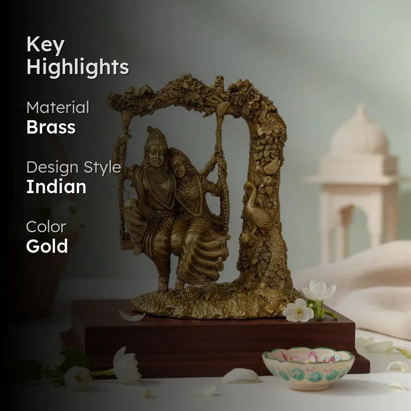 Radhakrishn Brass Idol media 2
