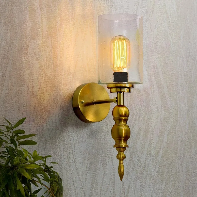 GlowMorph Glass & Metal Wall Lamp - Gold media 1