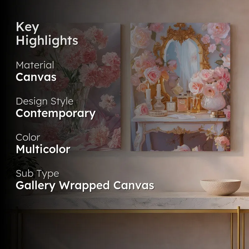 Eternal Flower Canvas Wall Art - Set of Two media 2
